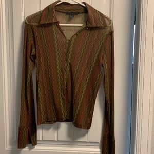 Multi-colored zig zag shirt